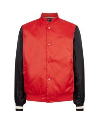 red nike bomber jacket