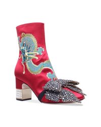 gucci red dragon boots