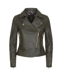 ted baker biker leather jacket