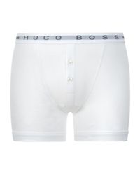 BOSS by HUGO BOSS Cotton Original Button Fly Boxer Shorts in White for Men  - Lyst