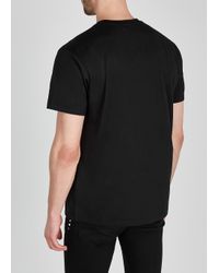 Givenchy Glitch Logo-print Cotton T-shirt in Black for Men | Lyst