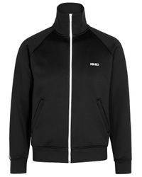 KENZO Black Zipped Jersey Sweatshirt for men