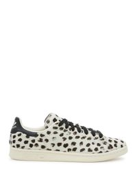 leopard print stan smith trainers