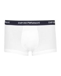 Emporio Armani White Stretch Cotton Boxer Briefs - Set Of Three - Size L for men