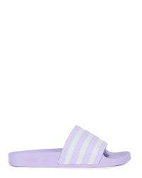 adidas adilette slides lilac