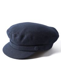 Failsworth Blue Mariner Melton Fiddler Cap In Navy for men