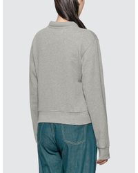 Maison Margiela Gray Padded Collar Sweatshirt