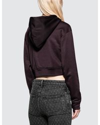 Alexander Wang Red Sleek French Terry Twistfront Hoodie