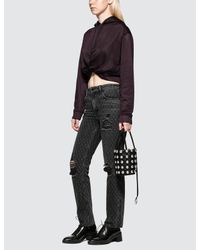 Alexander Wang Multicolor Sleek French Terry Twistfront Hoodie