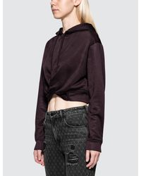 Alexander Wang Multicolor Sleek French Terry Twistfront Hoodie