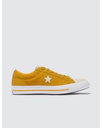 converse one star ox yellow suede