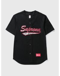 supreme snake script logo baseball jersey
