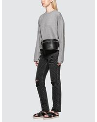 Alexander Wang Gray Dry French Terry Distressed Sweatshirt