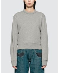 Maison Margiela Gray Padded Collar Sweatshirt