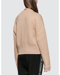 Alexander Wang Natural Heavy French Terry Wide Neck Sweatshirt