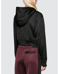Alexander Wang Black Sleek French Terry Twistfront Hoodie