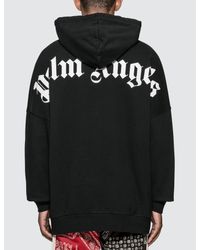 Palm Angels Black Logo Over Hoodie for men