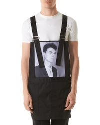 Raf Simons Black Graphic Patchwork Jumper for men