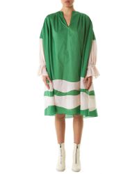 Vika Gazinskaya - Green Draped Ruched Dress - Lyst