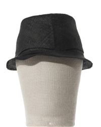 Reinhard Plank Black Straw Fedora for men