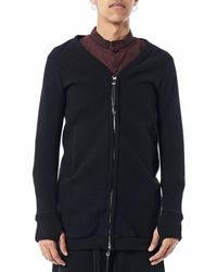Boris Bidjan Saberi Blue Zipped Wool-cashmere Jacket for men