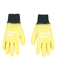 Undercover Yellow Rubber-coated Gloves for men