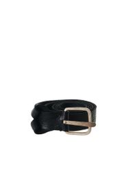 Ma+ Black Leather Belt for men