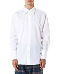 Vivienne Westwood White Double Collar Oxford Shirt for men