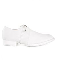 Barny Nakhle White Resinated Horse Leather Derby
