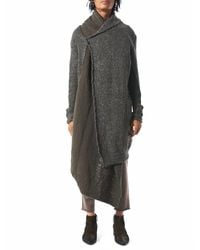 Daniel Andresen - Multicolor Asymmetric Hooded Knit Robe for Men - Lyst