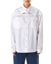 Y. Project White Deconstructed Western Shirt