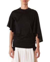 Toga Black Asymmetric Sleeve Blouse