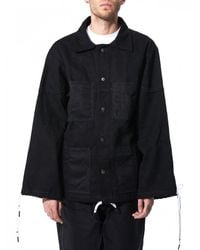 Liam Hodges Black Bell-sleeved Work Jacket for men