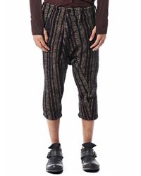 Boris Bidjan Saberi Black Cropped Tweed Pant for men