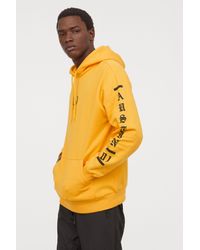 hooded sweatshirt with motif h&m