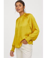 h&m yellow blouse