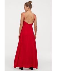 h&m v neck maxi dress