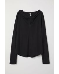 Top avec grande capuche H&M en coloris Black