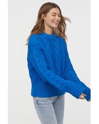 cornflower blue sweater