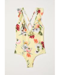 h&m yellow bathing suit