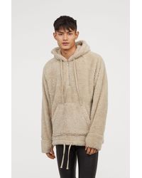 h&m pile hooded top
