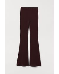 H\u0026M Ribbed Jersey Jazz Trousers in 