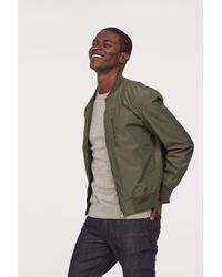 nylon blend bomber jacket h&m