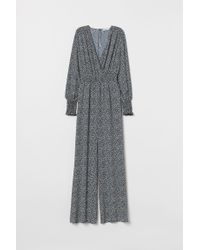 Combi-pantalon à smocks H&M en coloris Blue