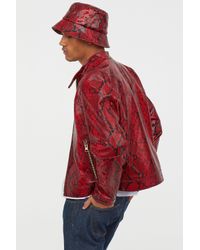 red leather jacket h&m