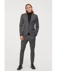 skinny fit suit pants h&m