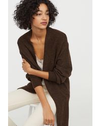 brown cardigan long