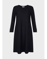 Hobbs Wool Cora Knitted Dress in Navy 