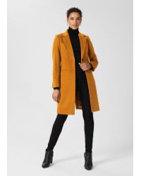 hobbs black wool coat