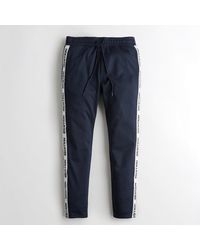 tapered tricot track pants hollister